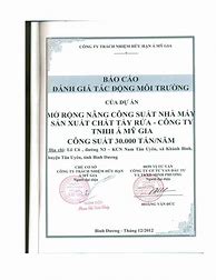 Báo Cáo Đánh Giá Tác Động Môi Trường Dự Án